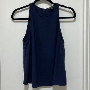 American Apparel Blue Crepe high neck top